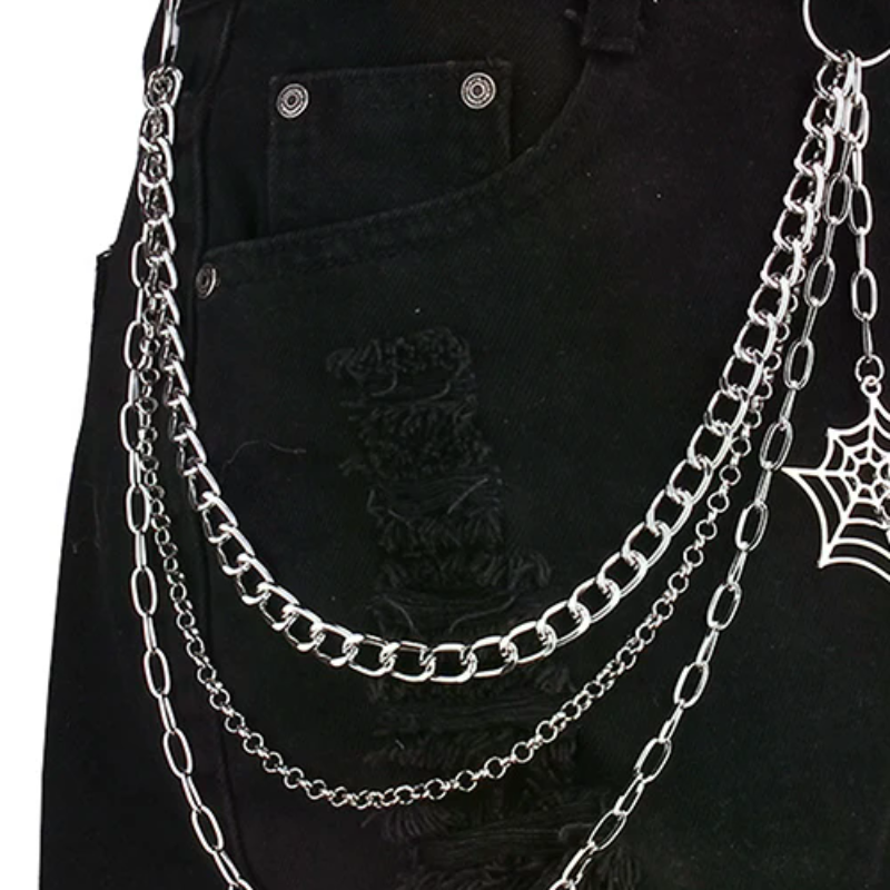Hip Hop Chain Necklace - Fashion Punk Metal Pants Chain Hip