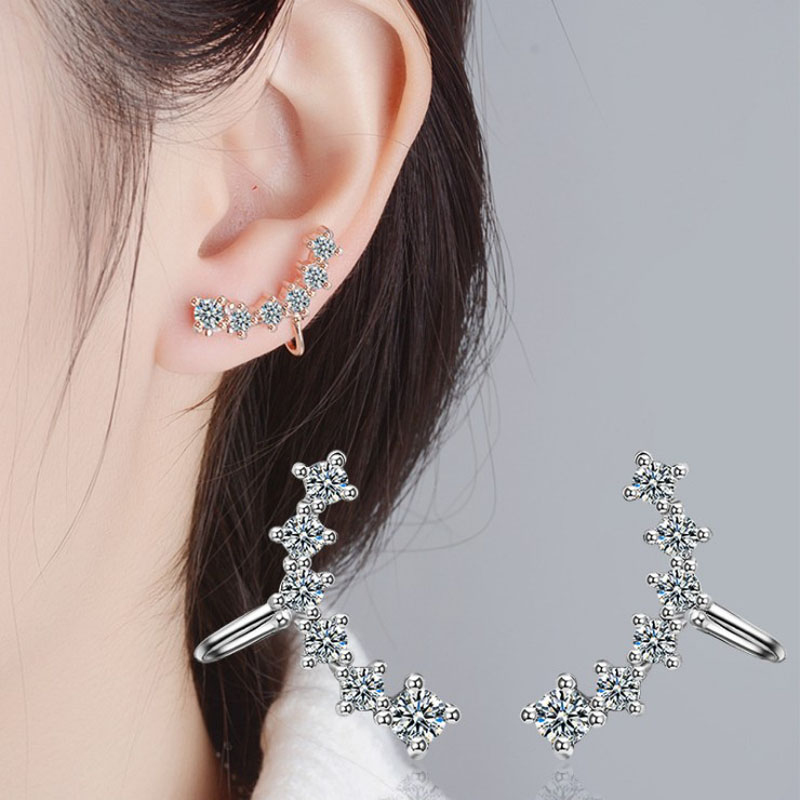Ear Cuff No Piercing - KOFSAC New Luxury Crystal CZ Silver