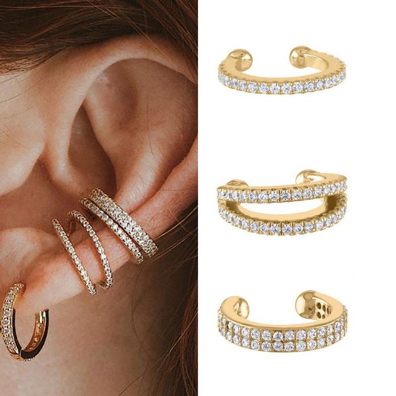 Ear Cuff No Piercing - CRMYA Luxury Gold Silver Filled Clip