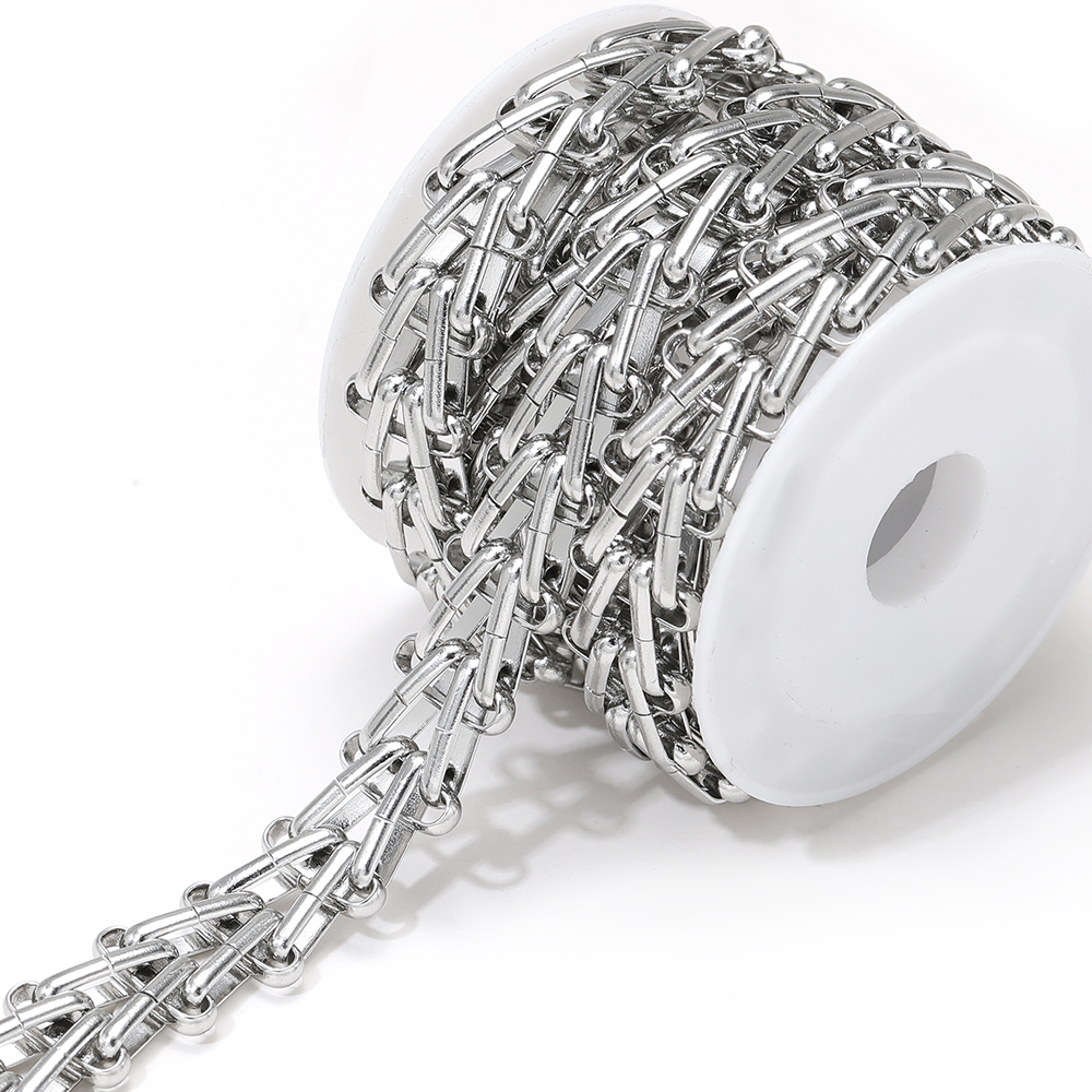 Hip Hop Chain Necklace - 1 Meter Stainless Steel Heavy Combined