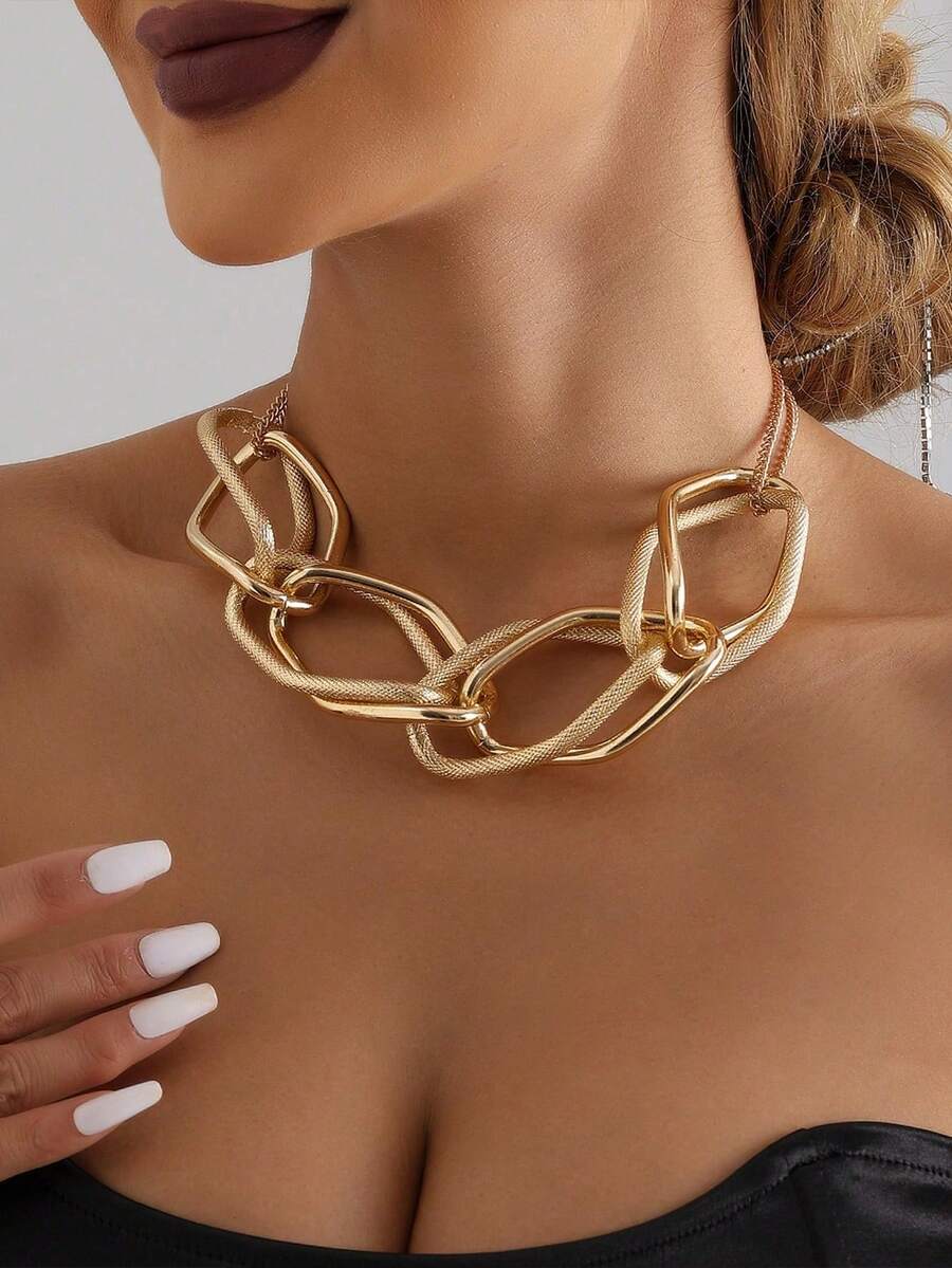 Hip Hop Chain Necklace - A Women's Geometric Personalized Exaggerated Chain