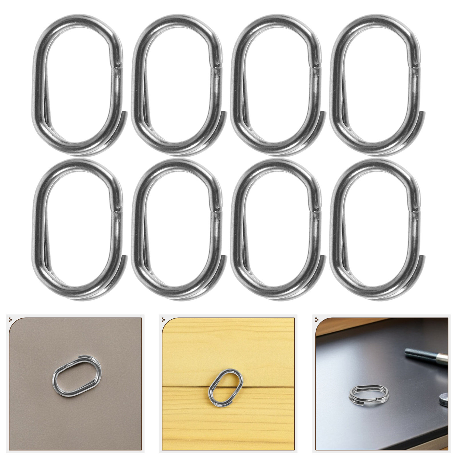 Jewelry Repair & Watches Photos - 100Pcs Oval Stainless Steel Double Jump