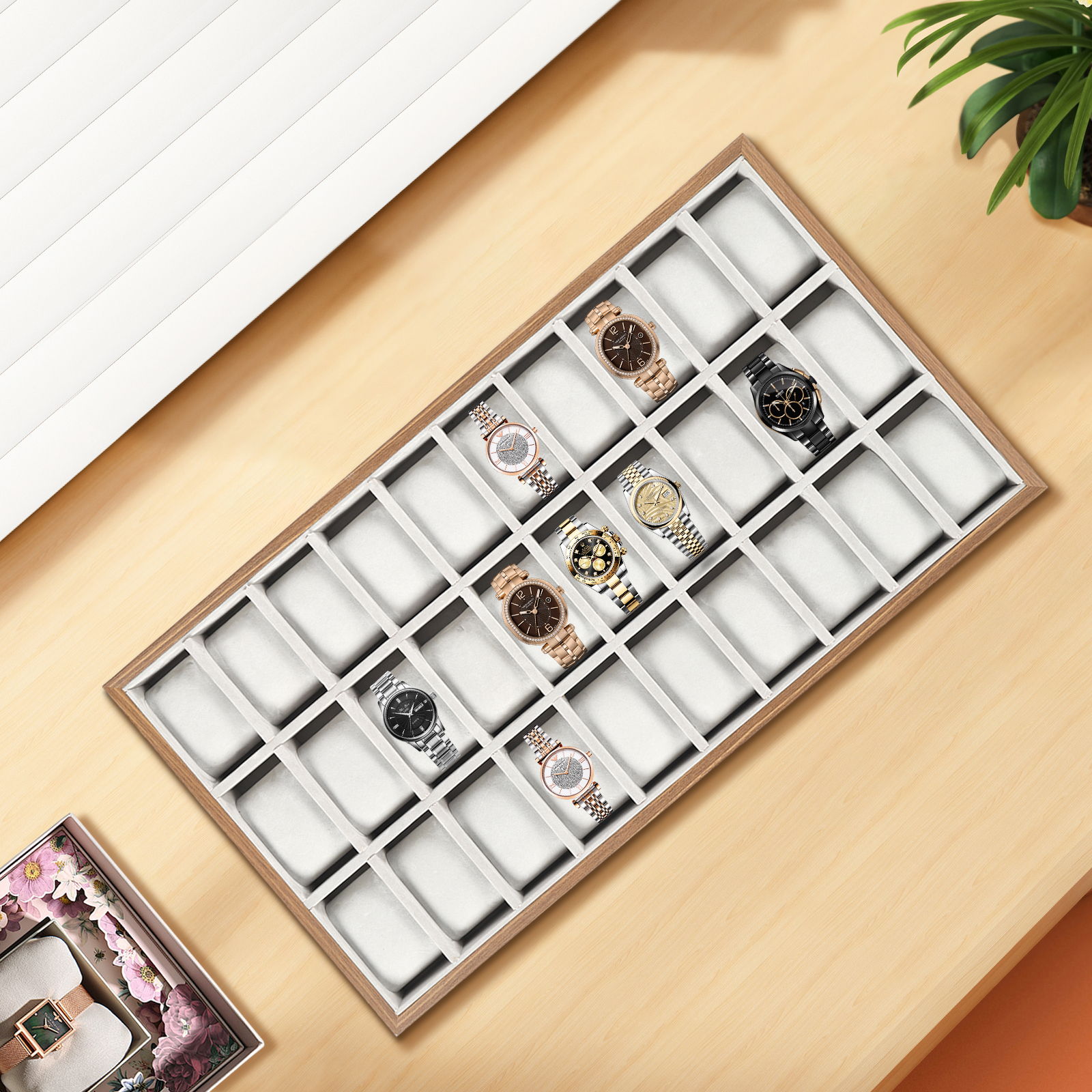 30 Compartments Mdf Watch Box  - Used Jewelry Watches incelemesi ve fiyatı