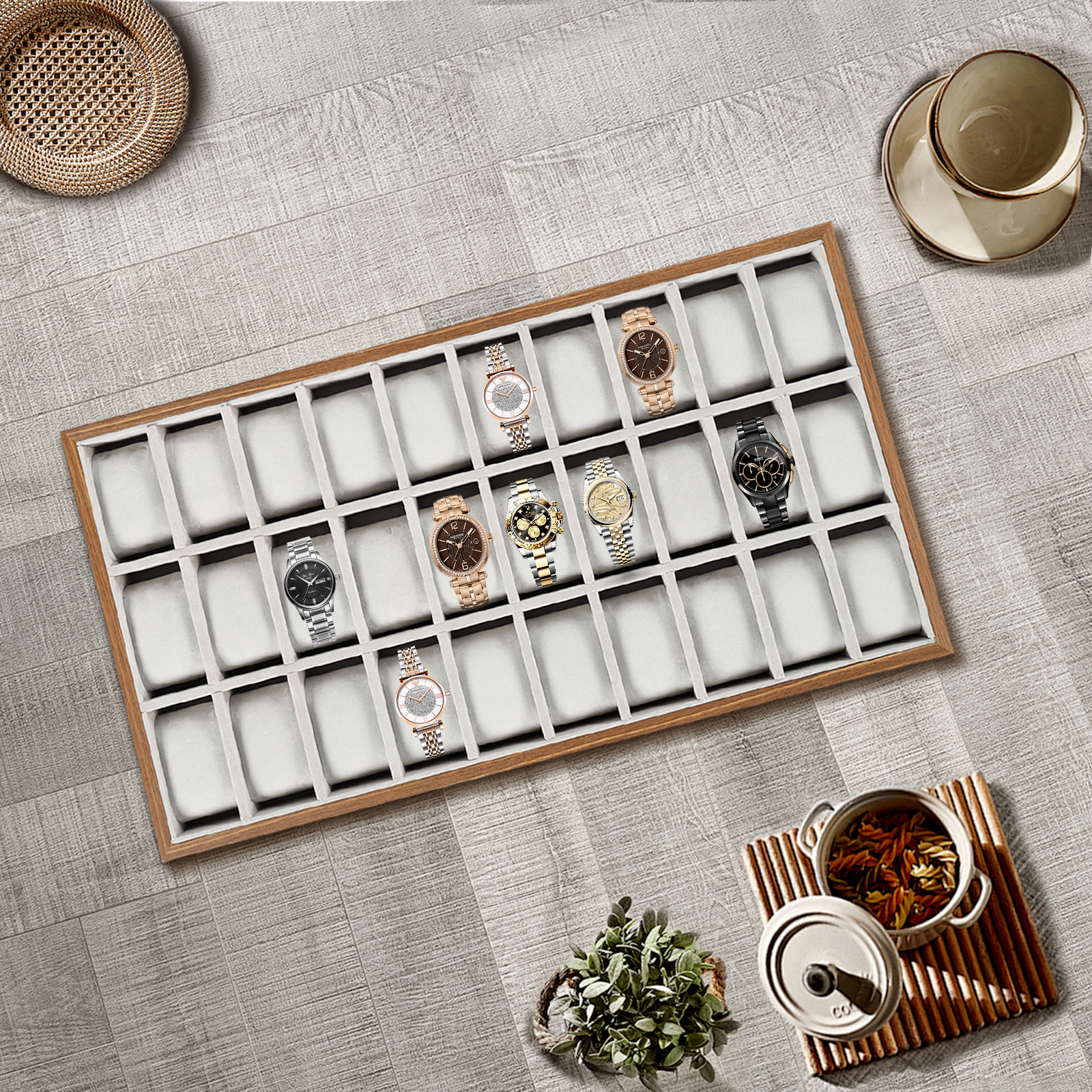 30 Compartments Mdf Watch Box  - Used Jewelry Watches incelemesi ve fiyatı