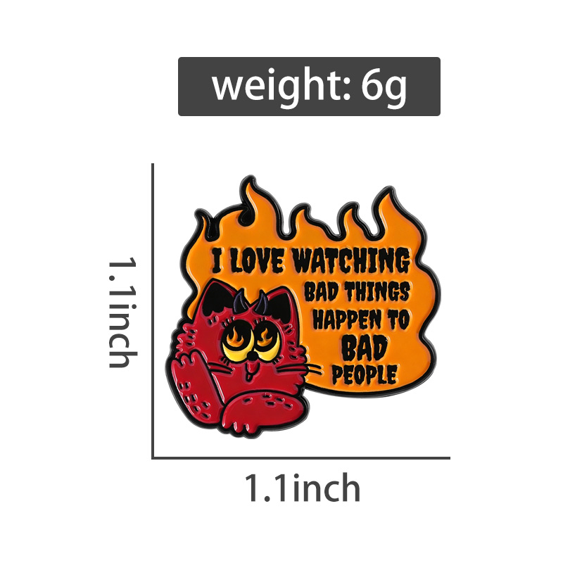 Evil Cat Enamel Pins Watching  - Zoe Jewelry Watches incelemesi ve fiyatı