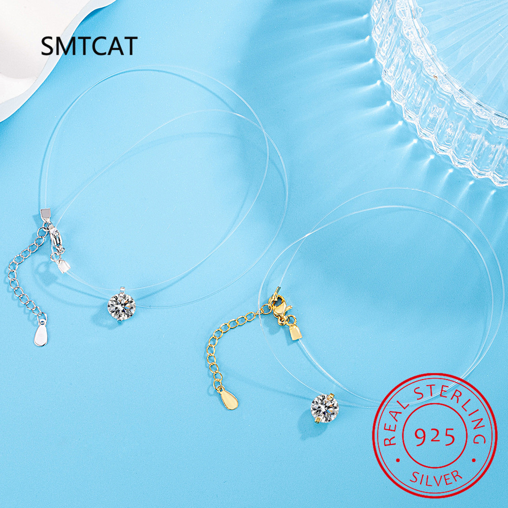 0.5-2CT D Color Moissanite Nec - Crystal Choker Necklace incelemesi ve fiyatı