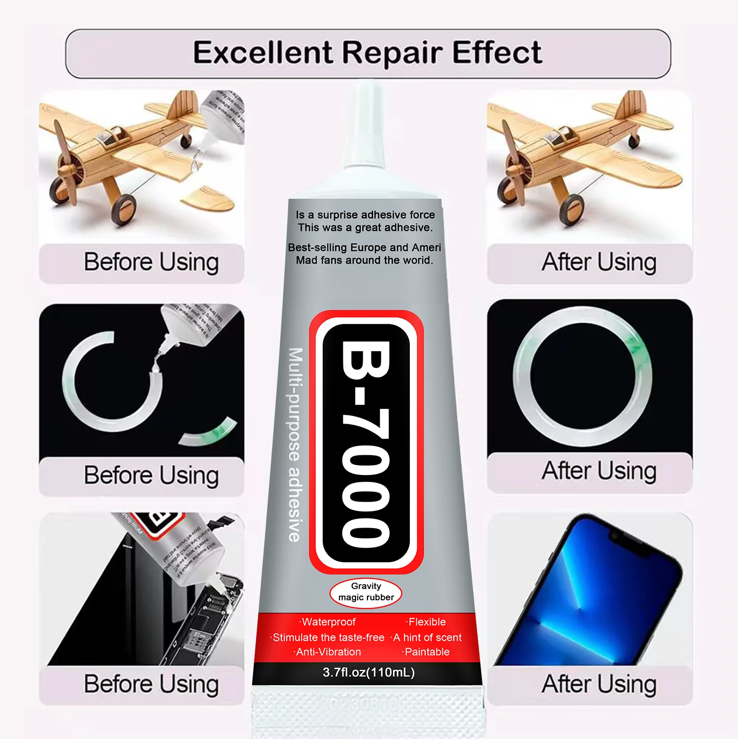 1-10Pcs B-7000 Super Glue Lool - Jewelry Repair & Watches Photos incelemesi ve fiyatı