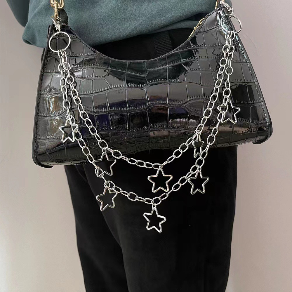 Punk Star Double Layer Waist C - Hip Hop Chain Necklace incelemesi ve fiyatı