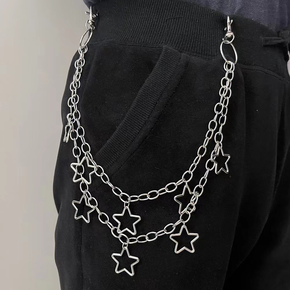 Punk Star Double Layer Waist C - Hip Hop Chain Necklace incelemesi ve fiyatı