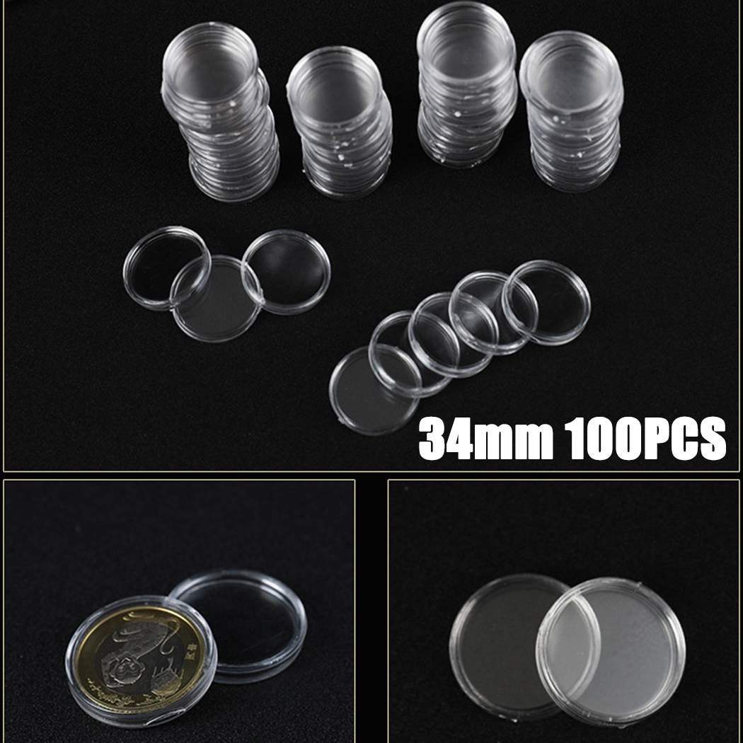 100 Clear Plastic Coin Capsule - Collectors Coins Jewelry & Watches Of Smithtown incelemesi ve fiyatı