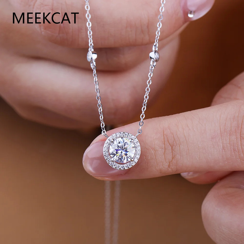 1/2/3CT Moissanite Necklaces f - Crystal Choker Necklace incelemesi ve fiyatı