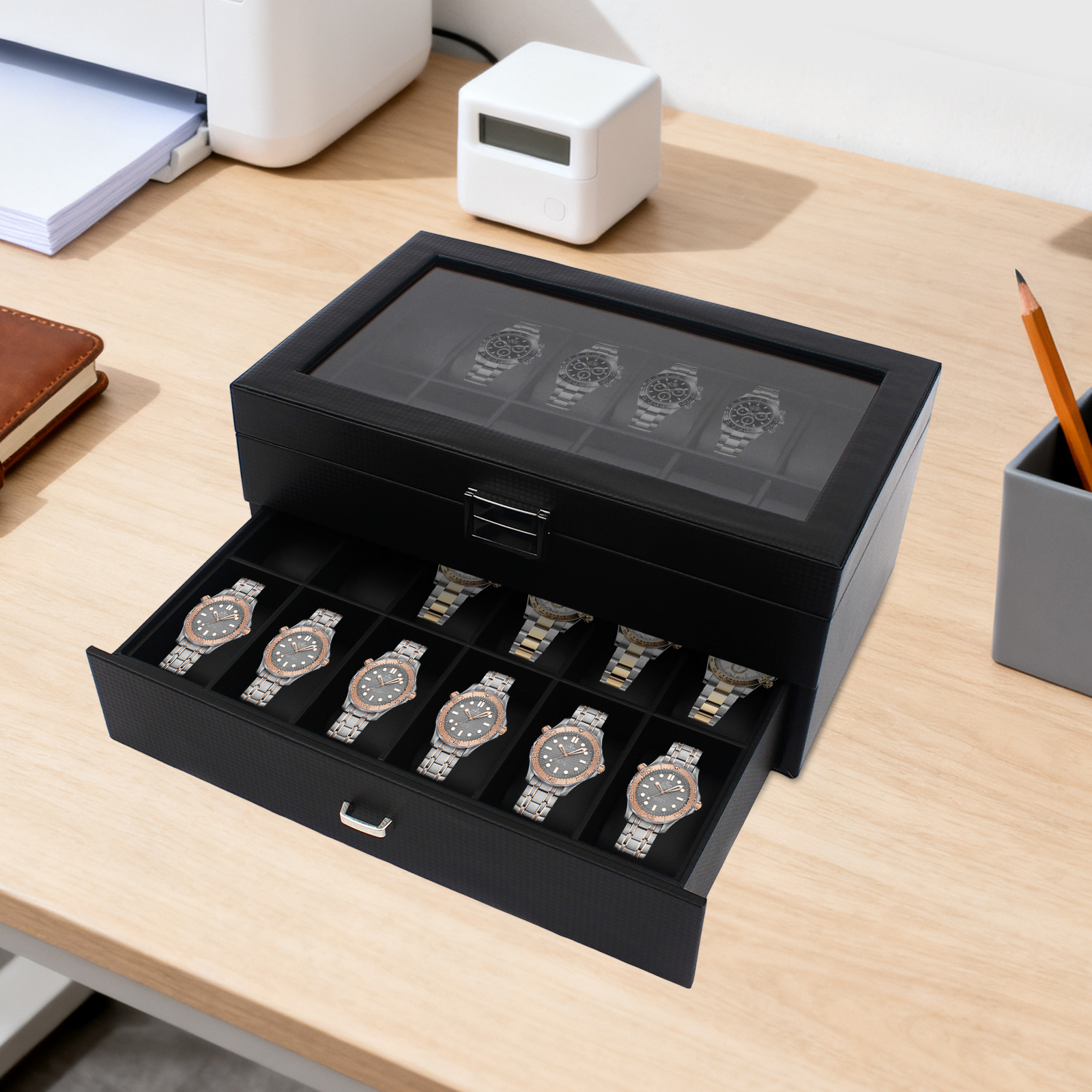 24 Slot Watch Storage Box Disp - Jewelry And Watches Box incelemesi ve fiyatı
