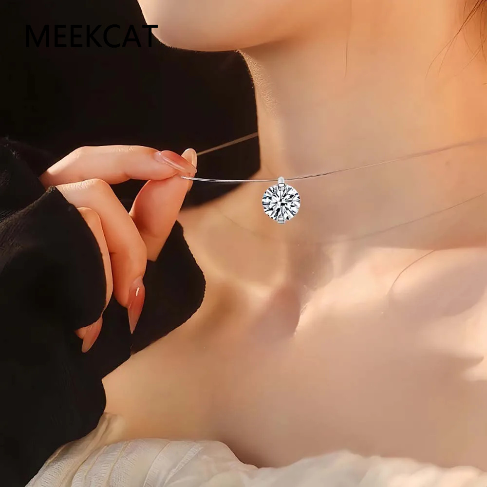 0.5-5CT Moissanite Pendant Nec - Crystal Choker Necklace incelemesi ve fiyatı