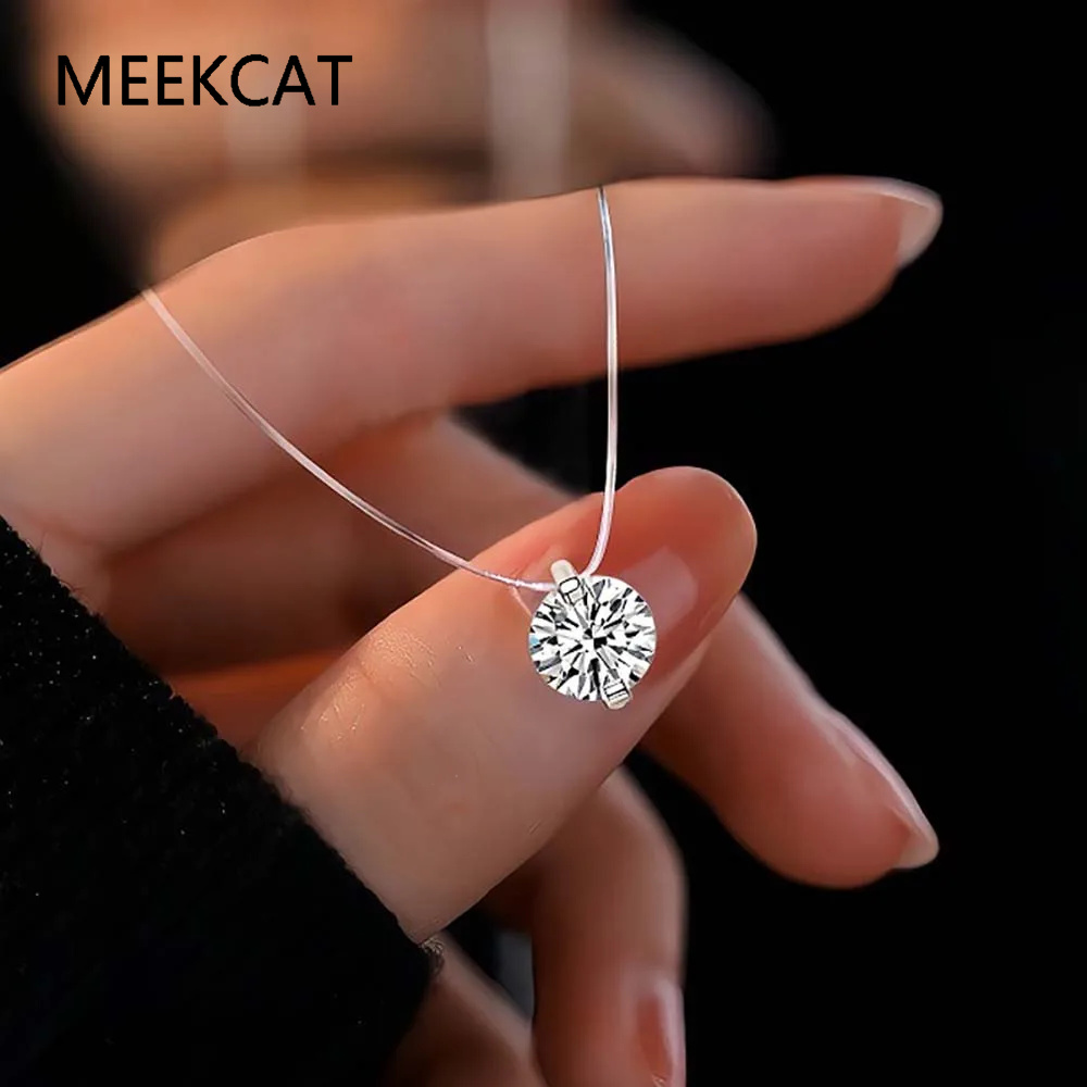 0.5-5CT Moissanite Pendant Nec - Crystal Choker Necklace incelemesi ve fiyatı