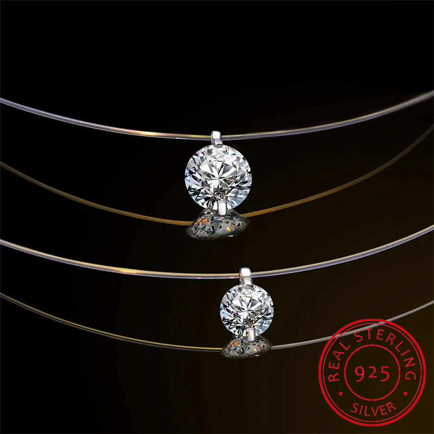 0.5-5CT Moissanite Pendant Nec - Crystal Choker Necklace incelemesi ve fiyatı