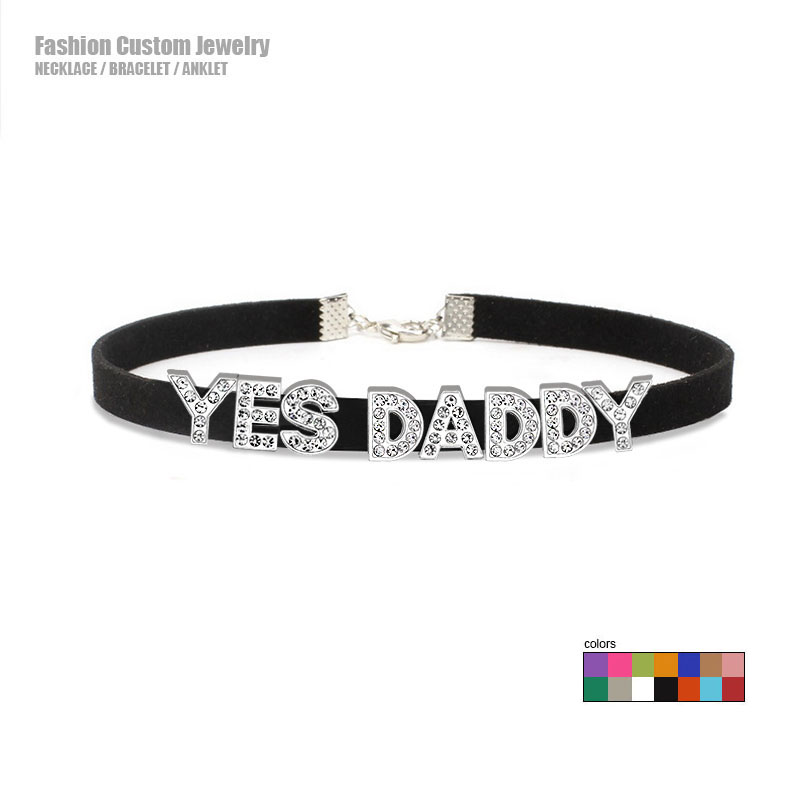 Sexy Rhinestone Letters YES DA - Crystal Choker Necklace incelemesi ve fiyatı