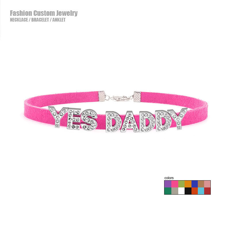 Sexy Rhinestone Letters YES DA - Crystal Choker Necklace incelemesi ve fiyatı