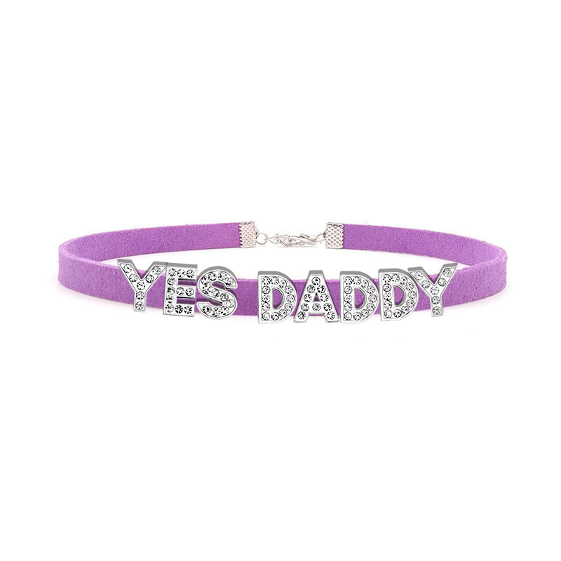 Sexy Rhinestone Letters YES DA - Crystal Choker Necklace incelemesi ve fiyatı