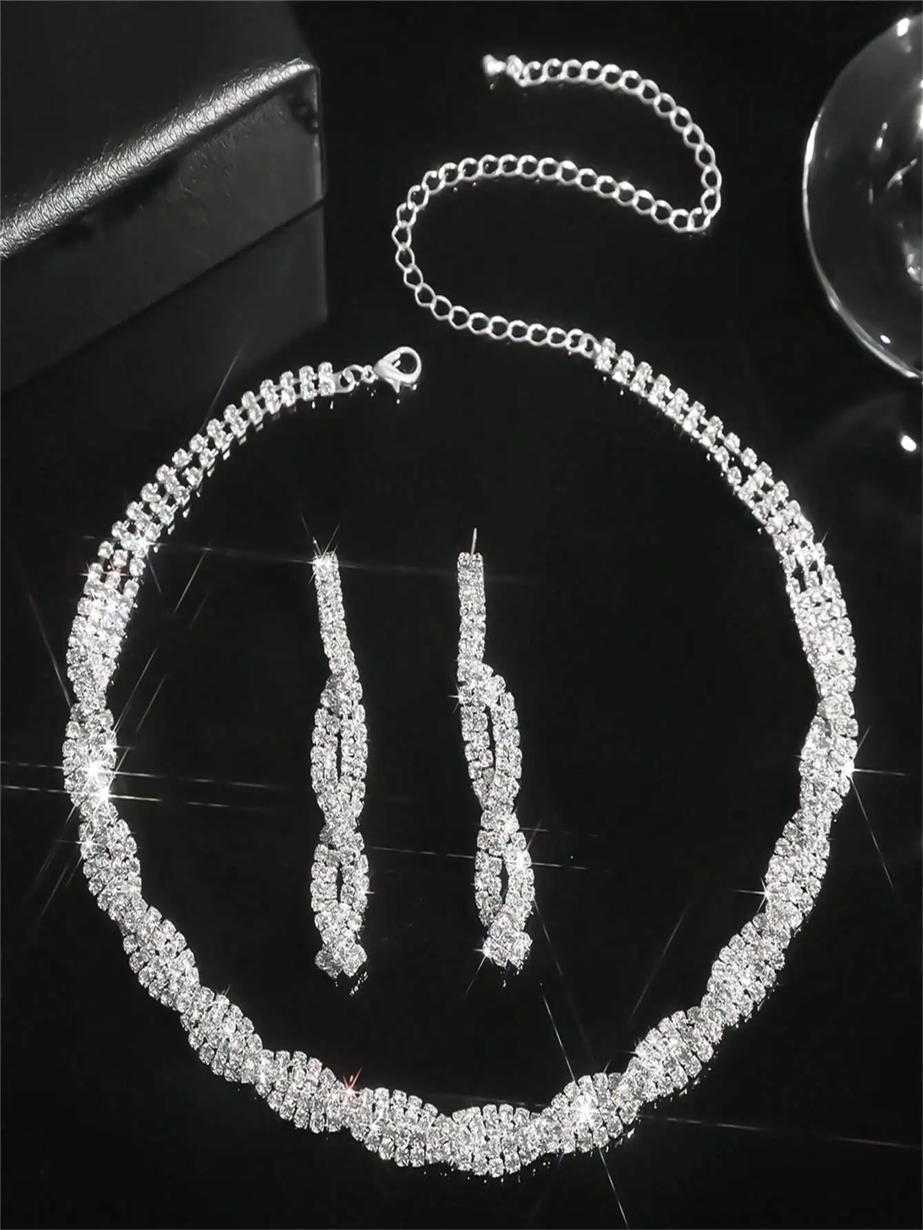Twisted Design Crystal Rhinest - Crystal Choker Necklace incelemesi ve fiyatı