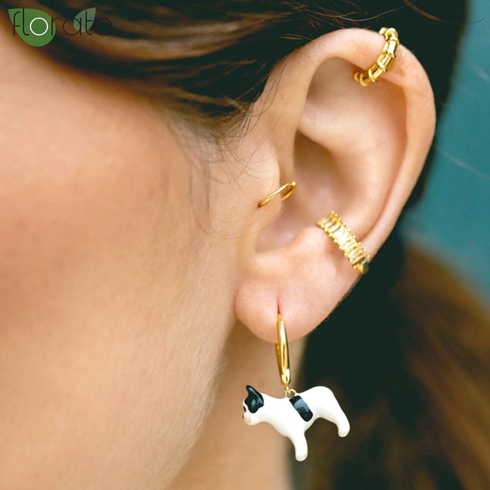 1Pcs 18k Gold Plated Zircon Ea - Ear Cuff No Piercing incelemesi ve fiyatı