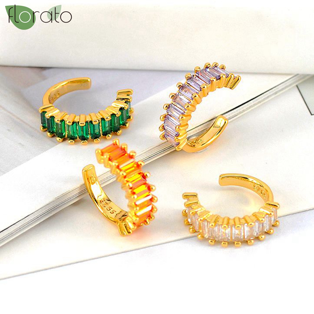 1Pcs 18k Gold Plated Zircon Ea - Ear Cuff No Piercing incelemesi ve fiyatı