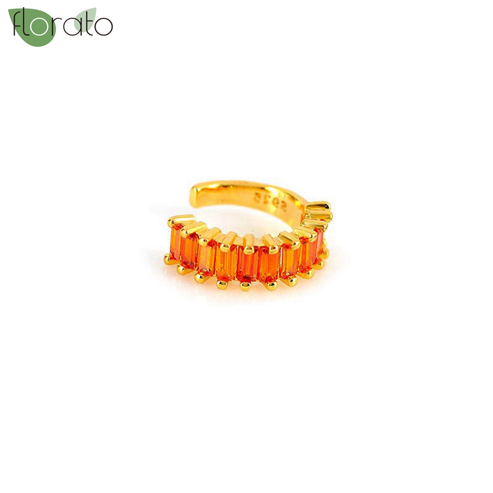 1Pcs 18k Gold Plated Zircon Ea - Ear Cuff No Piercing incelemesi ve fiyatı