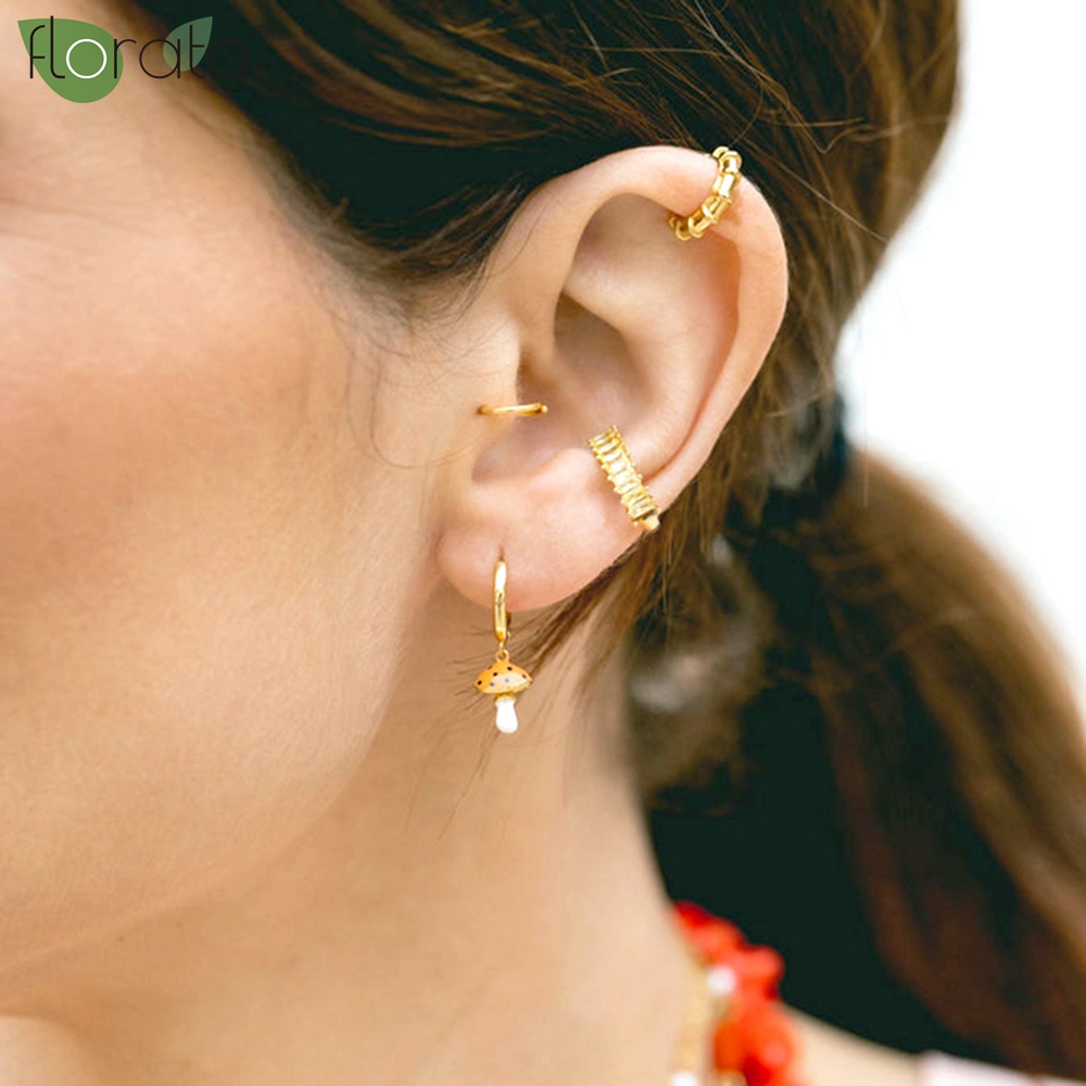 1Pcs 18k Gold Plated Zircon Ea - Ear Cuff No Piercing incelemesi ve fiyatı
