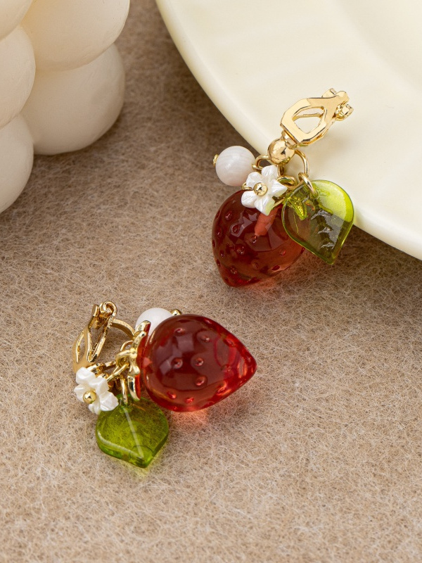 Cute Stberry Fruit Ear Cuffs f - Ear Cuff No Piercing incelemesi ve fiyatı