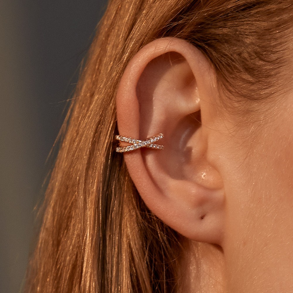 Korean Crystal Ear Clip Earrin - Ear Cuff No Piercing incelemesi ve fiyatı