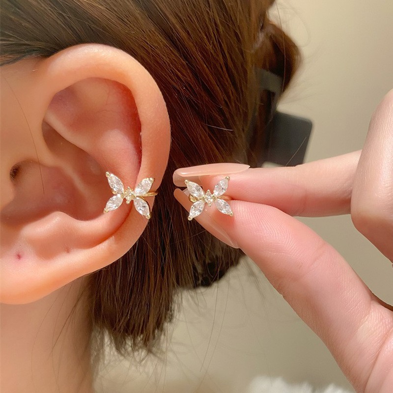 Korean Crystal Ear Clip Earrin - Ear Cuff No Piercing incelemesi ve fiyatı