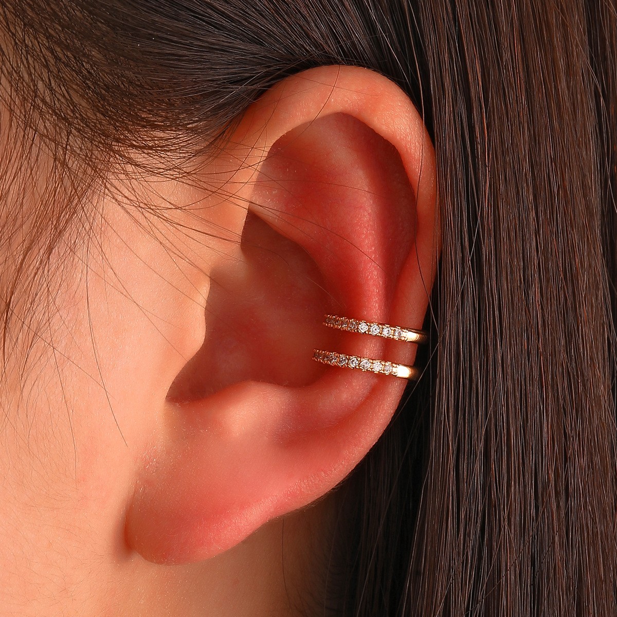 Korean Crystal Ear Clip Earrin - Ear Cuff No Piercing incelemesi ve fiyatı