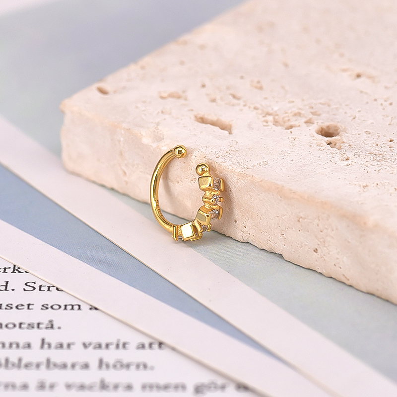 24k Gold-Plated Silver Irregul - Ear Cuff No Piercing incelemesi ve fiyatı