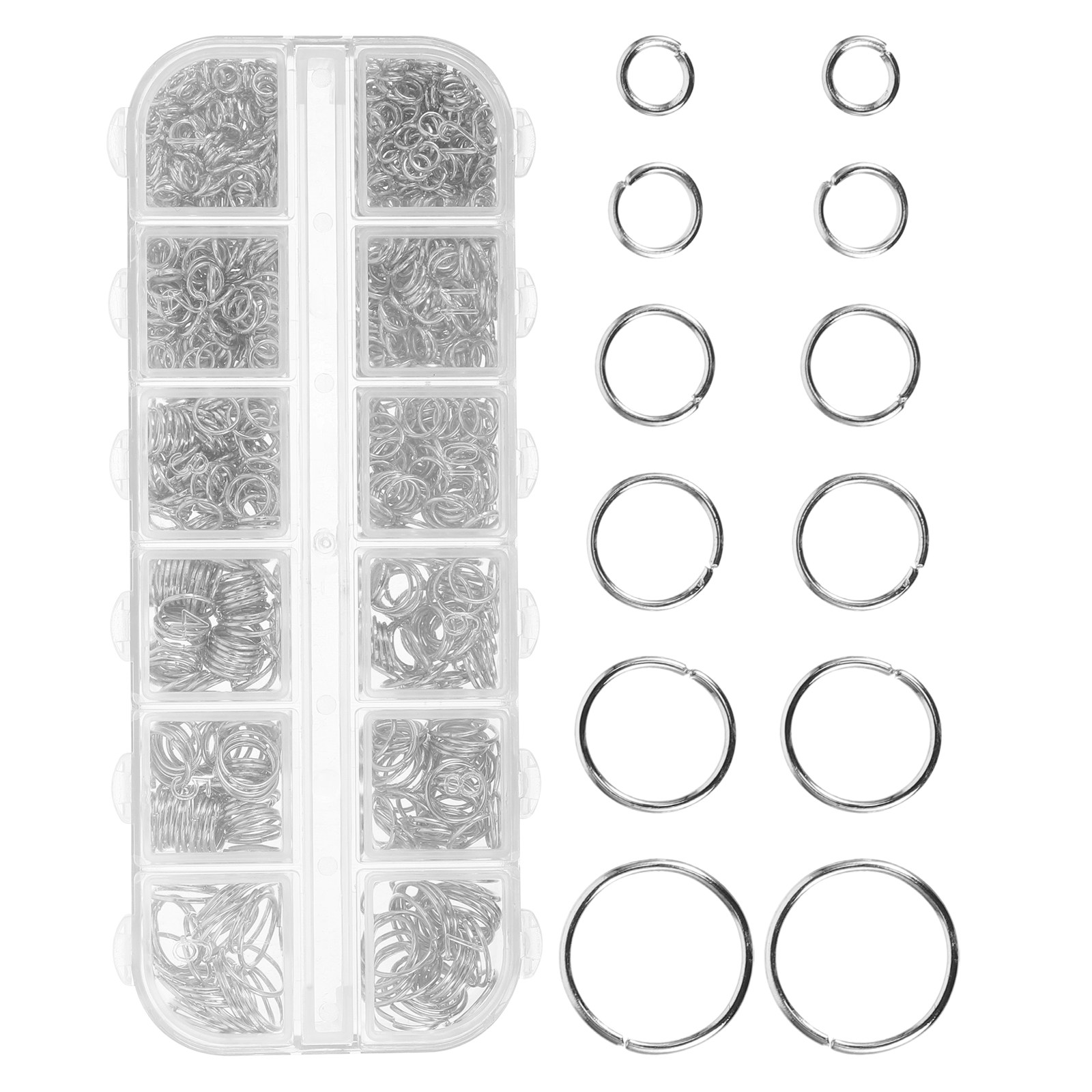1200Pcs Metal Open Jump Rings  - Jewelry Repair & Watches Photos incelemesi ve fiyatı