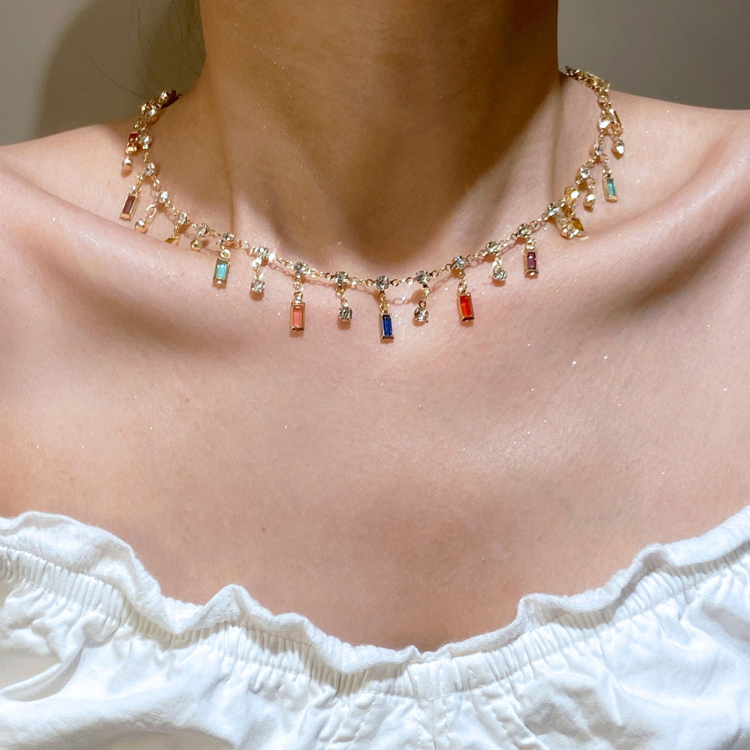 Fashion Dopamine Colorful Crys - Crystal Choker Necklace incelemesi ve fiyatı