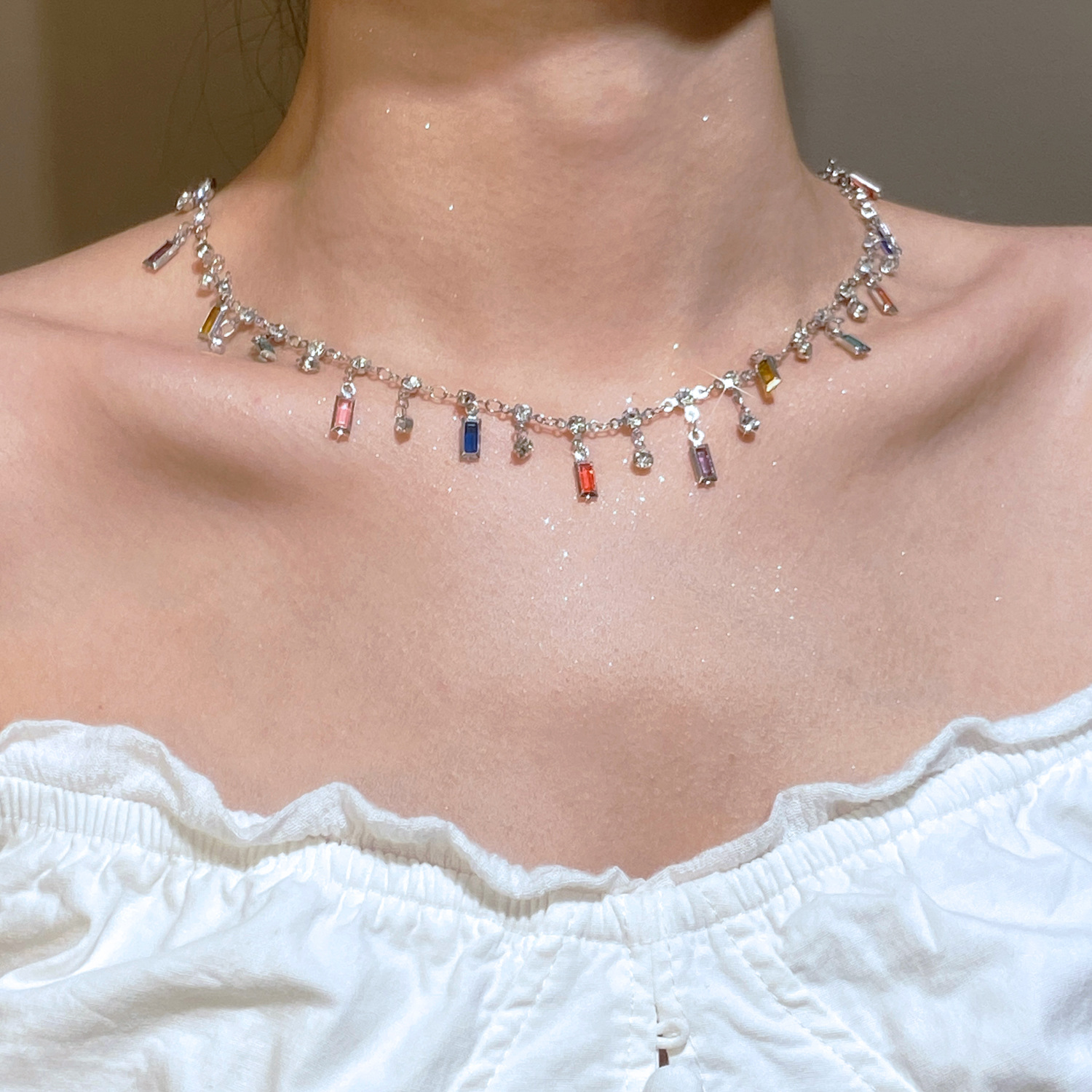 Fashion Dopamine Colorful Crys - Crystal Choker Necklace incelemesi ve fiyatı