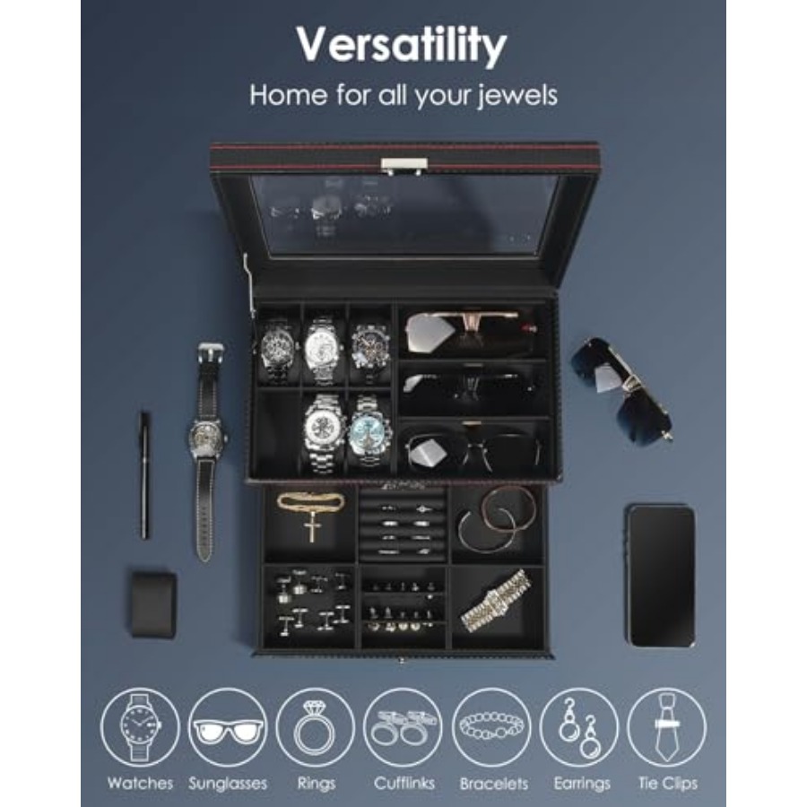 Watch Jewelry Box Organizer, 2 - Jewelry And Watches Box incelemesi ve fiyatı