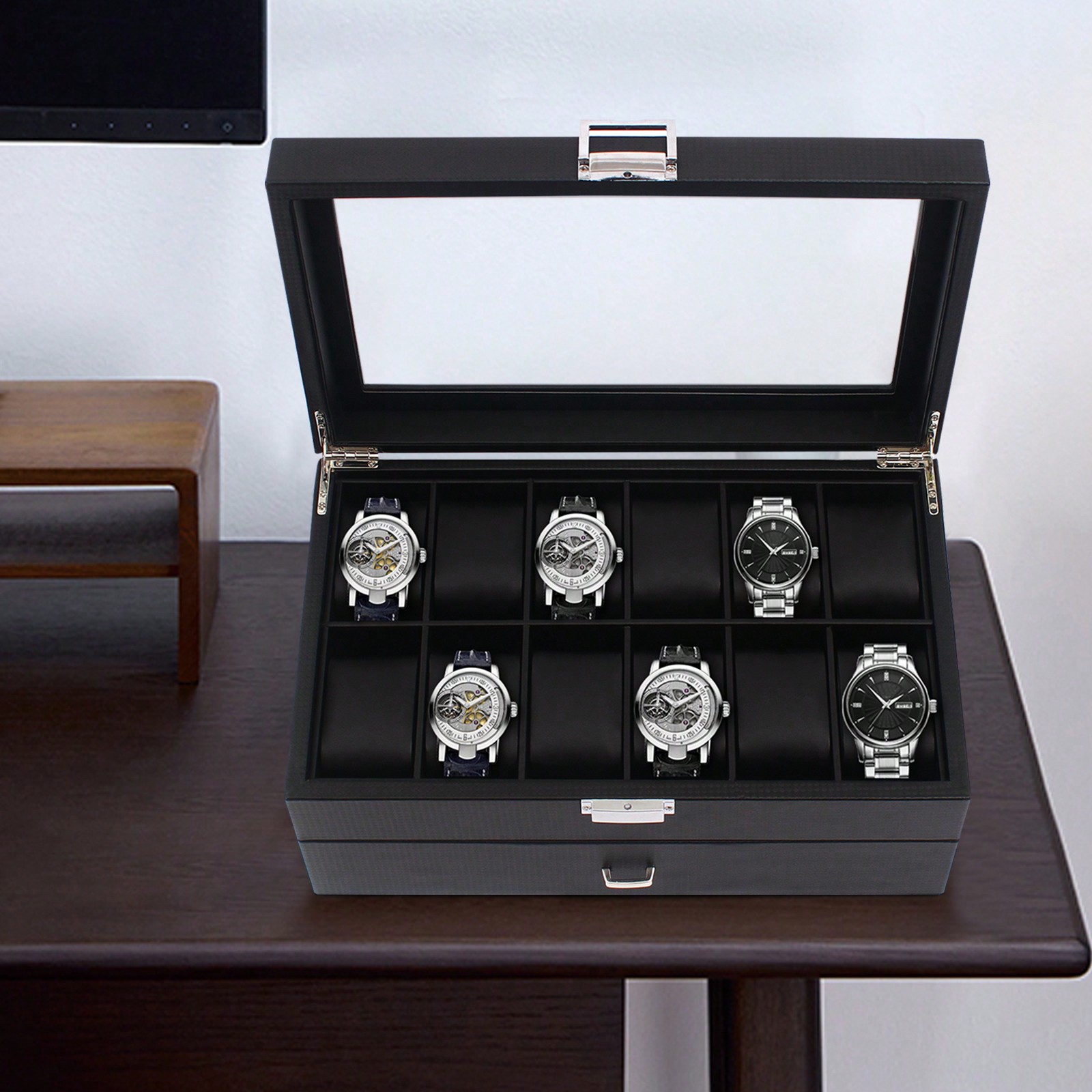 24 Slot Men Watch Display Case - Jewelry And Watches Box incelemesi ve fiyatı