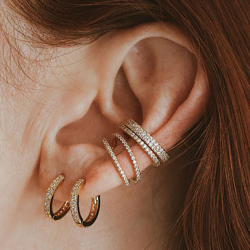 CRMYA Luxury Gold Silver Fille - Ear Cuff No Piercing incelemesi ve fiyatı