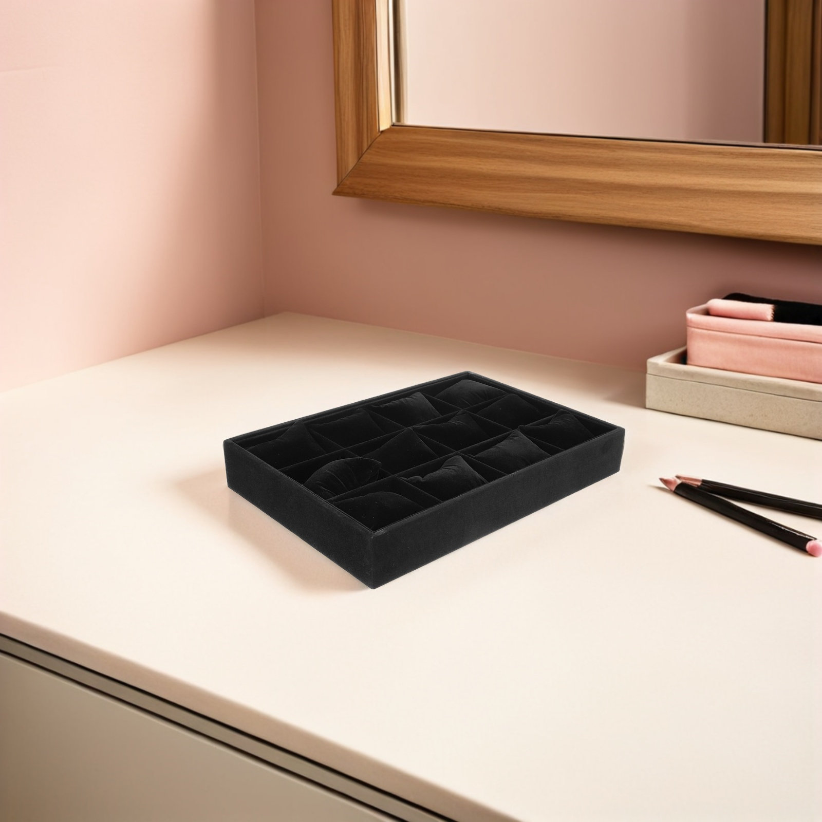 2Pcs Black Jewelry Organizer T - Jewelry And Watches Box incelemesi ve fiyatı