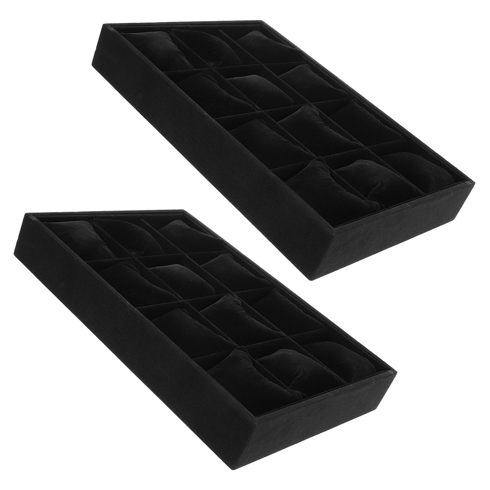 2Pcs Black Jewelry Organizer T - Jewelry And Watches Box incelemesi ve fiyatı