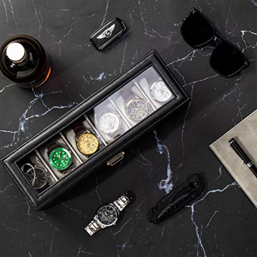 Watch Box, 6 Slot Watches Disp - Jewelry And Watches Box incelemesi ve fiyatı