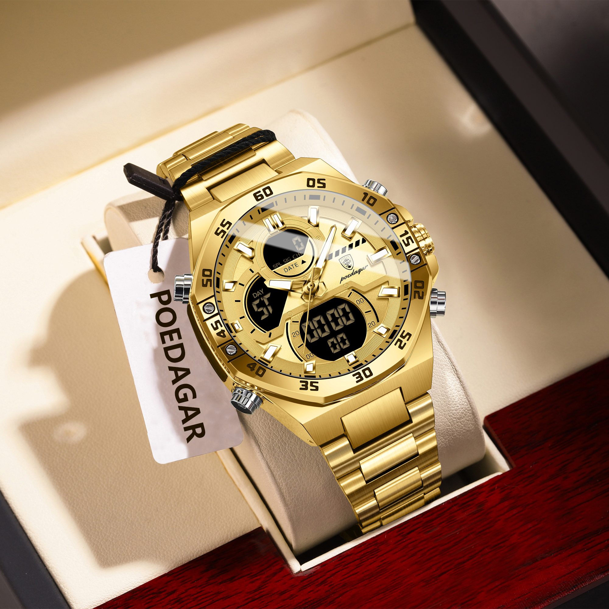 POEDAGAR Sport Men Watch LED W - Jewelry And Watches Box incelemesi ve fiyatı