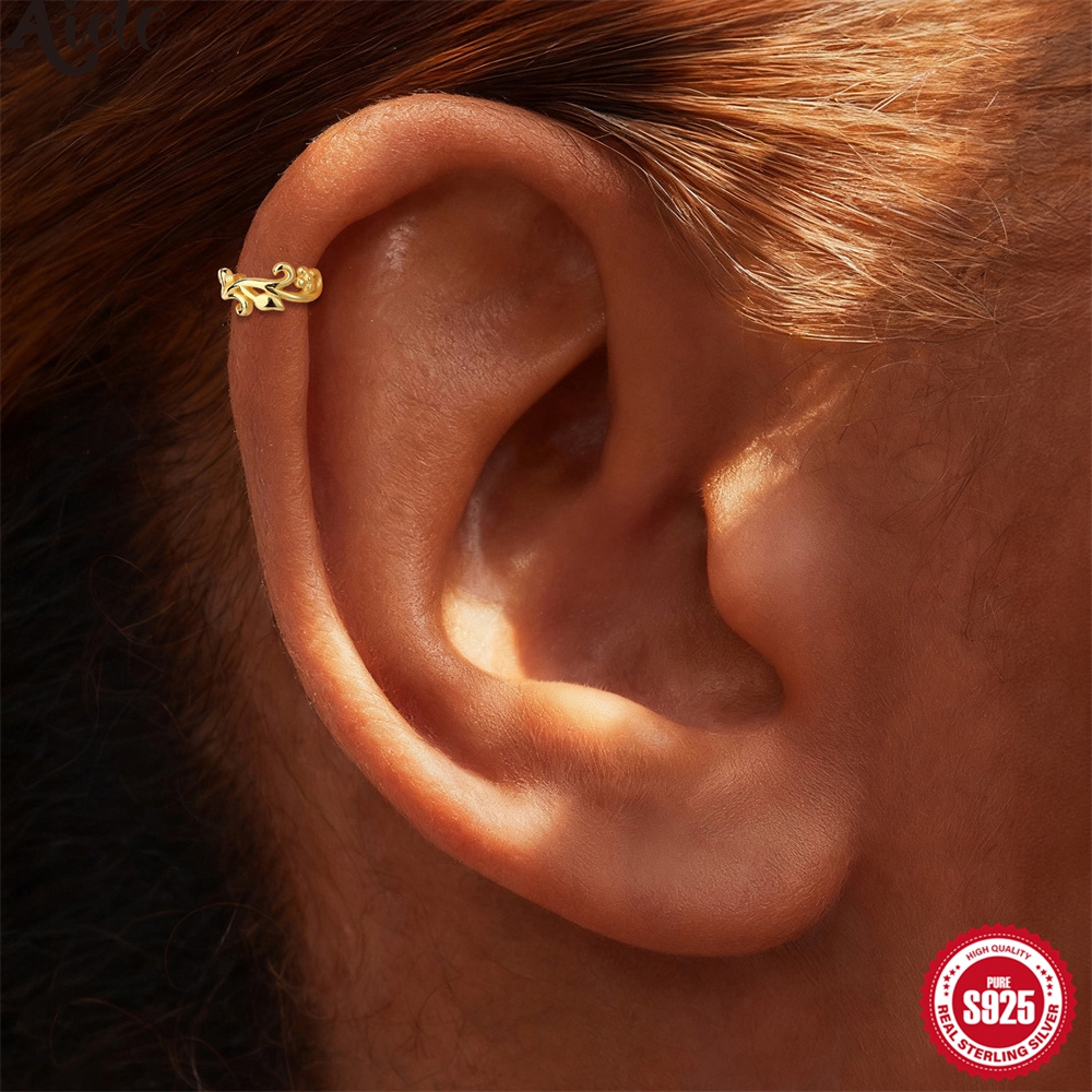 Aide 925 Sterling Silver Gold  - Ear Cuff No Piercing incelemesi ve fiyatı