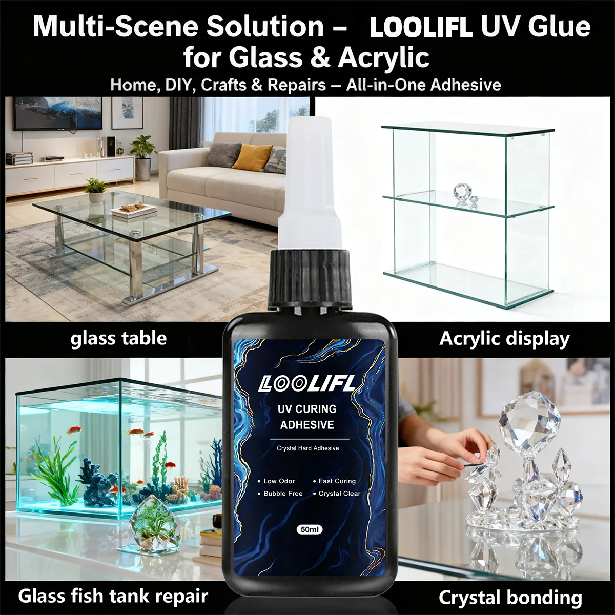 Loolifl 50ml UV Glue with UV L - Jewelry Repair & Watches Photos incelemesi ve fiyatı
