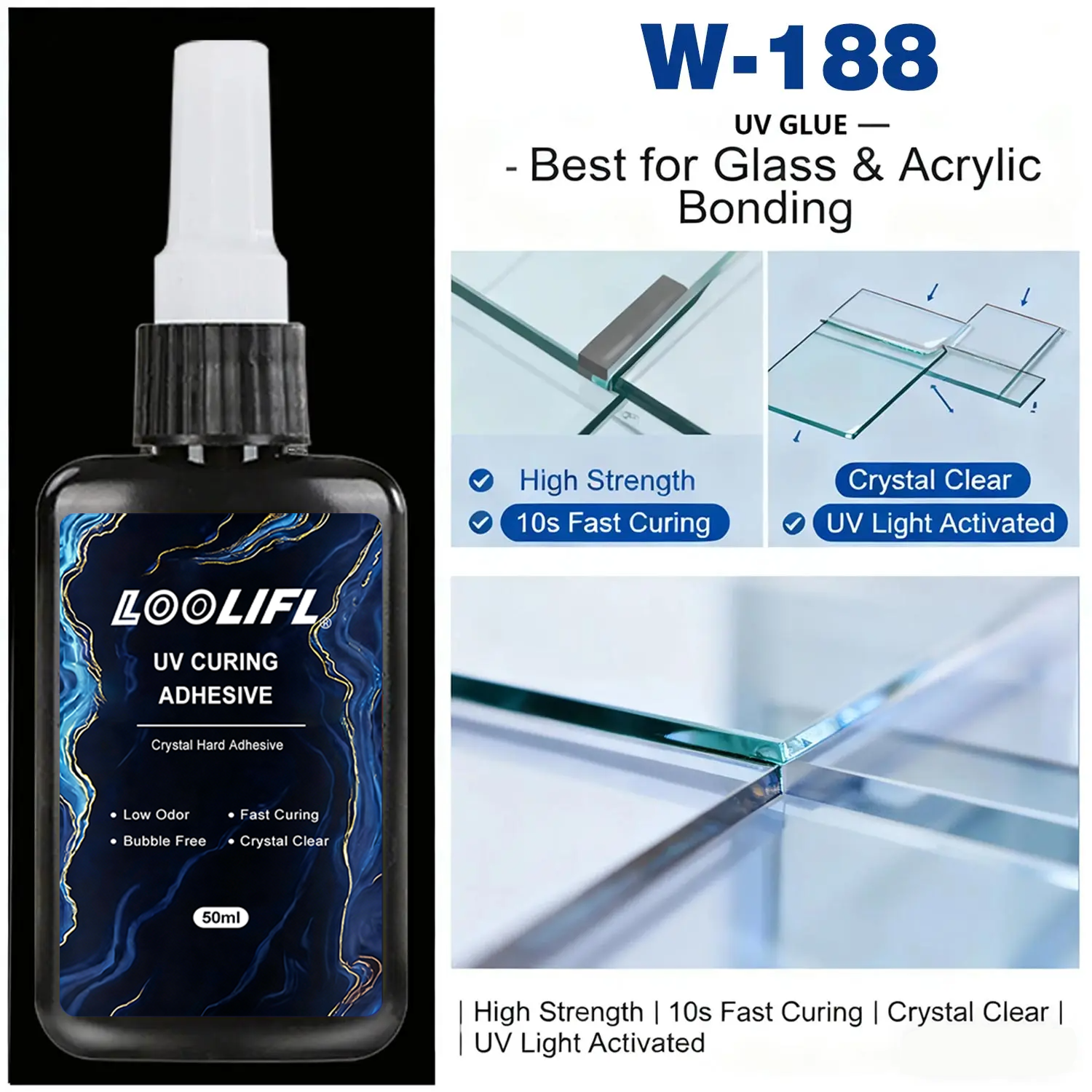 Loolifl 50ml UV Glue with UV L - Jewelry Repair & Watches Photos incelemesi ve fiyatı
