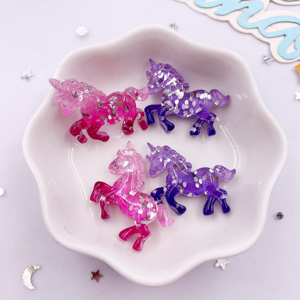 6PCS Colorful Resin Glitter 3D - Paradise Jewelry & Watches Llc Miami incelemesi ve fiyatı