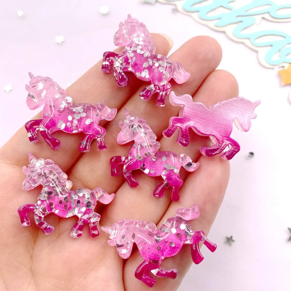 6PCS Colorful Resin Glitter 3D - Paradise Jewelry & Watches Llc Miami incelemesi ve fiyatı
