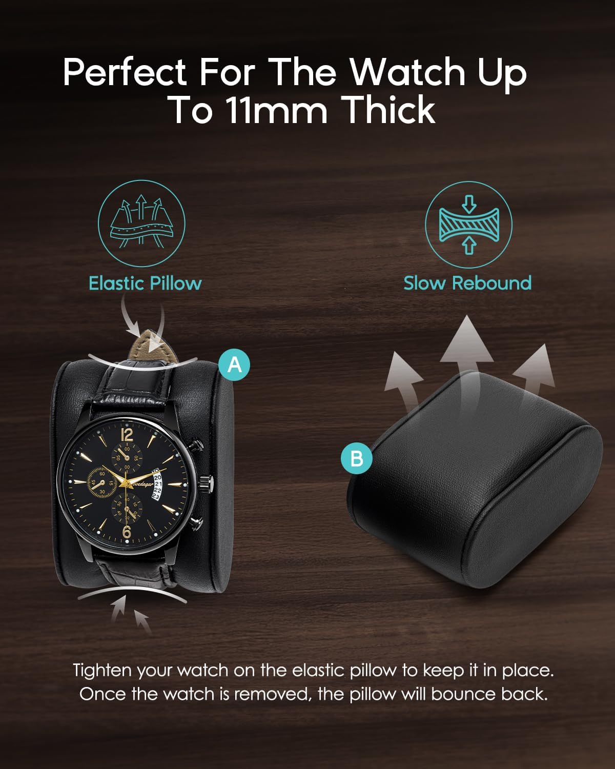 6-Slot Watch Case with Glass L - Jewelry And Watches Box incelemesi ve fiyatı