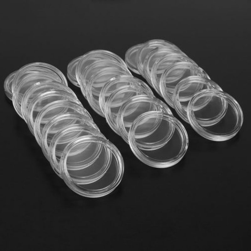 100 Clear Round Coin Holders 3 - Collectors Coins Jewelry & Watches Of Smithtown incelemesi ve fiyatı