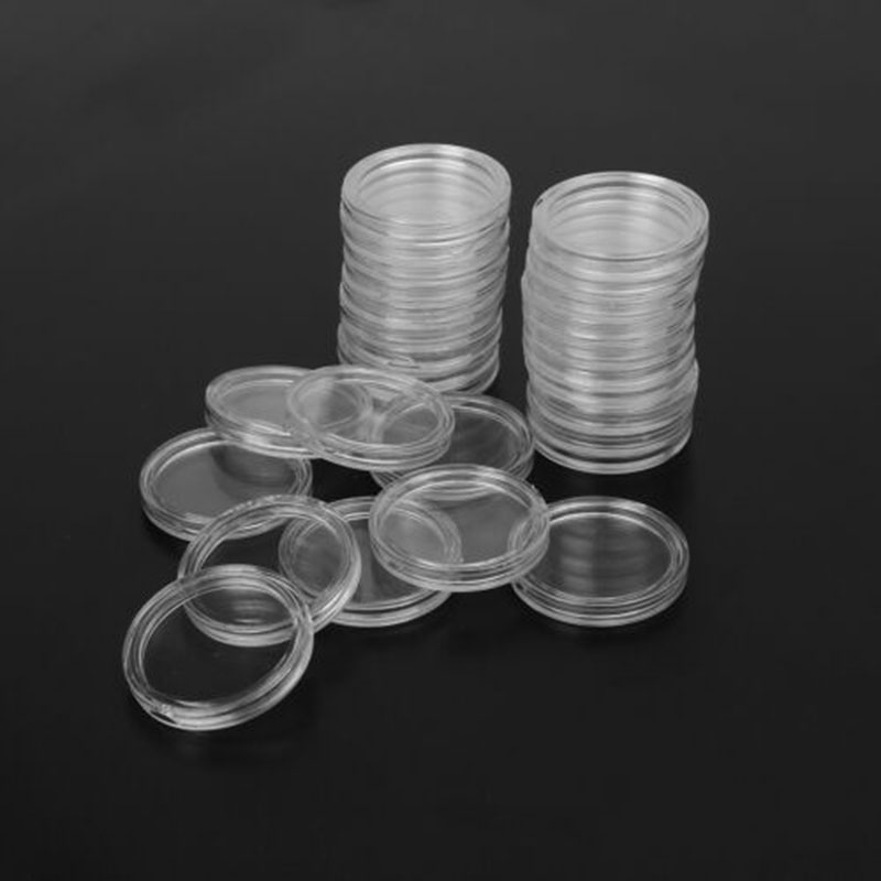 100 Clear Round Coin Holders 3 - Collectors Coins Jewelry & Watches Of Smithtown incelemesi ve fiyatı